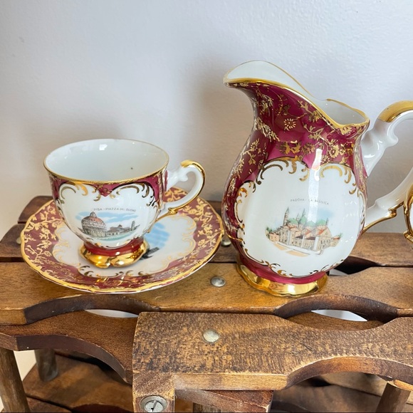 Rare Vintage Italian China Tea Set - ANTIQUE - Picture 4 of 12